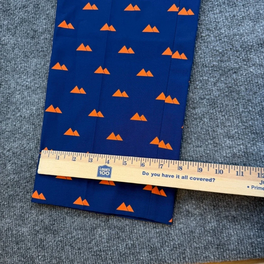 Shinesty Pants Men 32x32 Blue Orange Mountain Print Dress Pants Polyester
